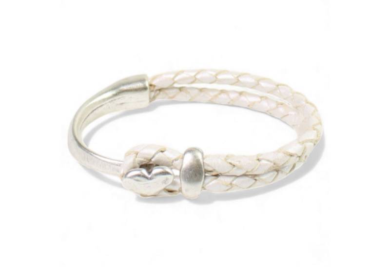 FRONHOFER Lederarmband 19458, Rindsleder, Half Cuff mit Herz, für jeden Anlass geeignet von FRONHOFER