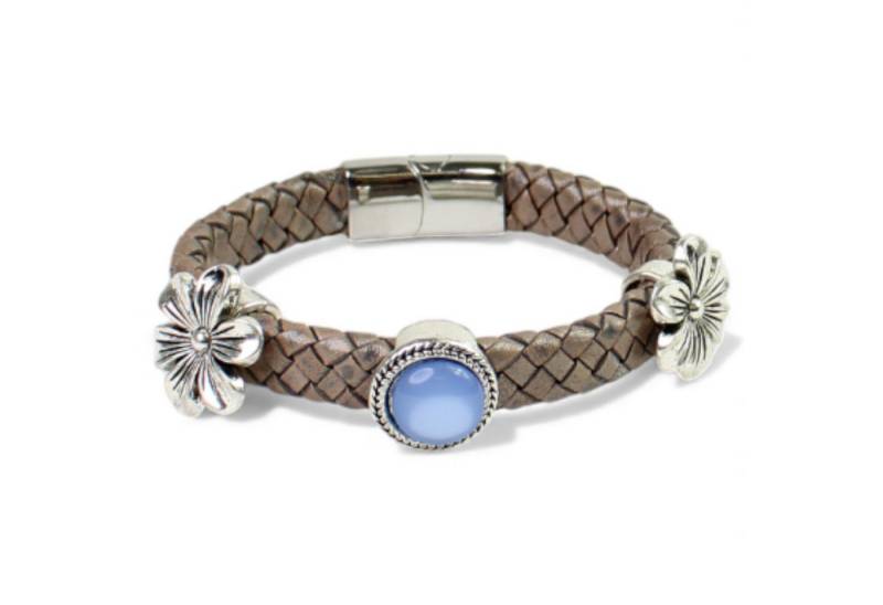 FRONHOFER Lederarmband 19459, Damen Armband, echt Lederband, Edelstahl Verschluss, Metall Zierteile von FRONHOFER