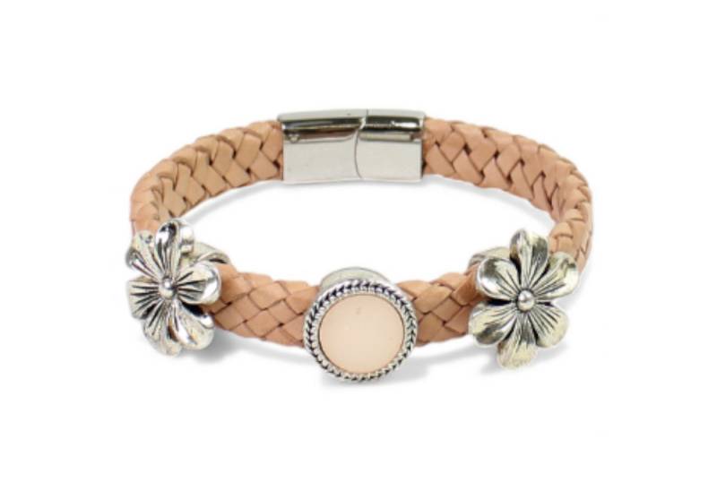 FRONHOFER Lederarmband 19459, Damen Armband, echt Lederband, Edelstahl Verschluss, Metall Zierteile von FRONHOFER