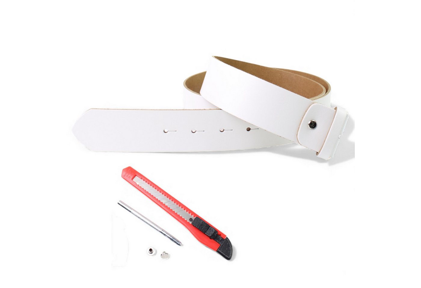 FRONHOFER Ledergürtel 19457 (1-St) 4 cm Rindsleder, Wechselgürtel ohne Schnalle, Onesize von FRONHOFER