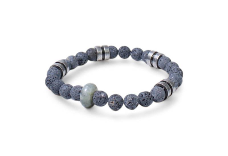 FRONHOFER Perlenarmband 19363, Material: Lavasteinperlen, Naturstein, Stil: maskulin von FRONHOFER