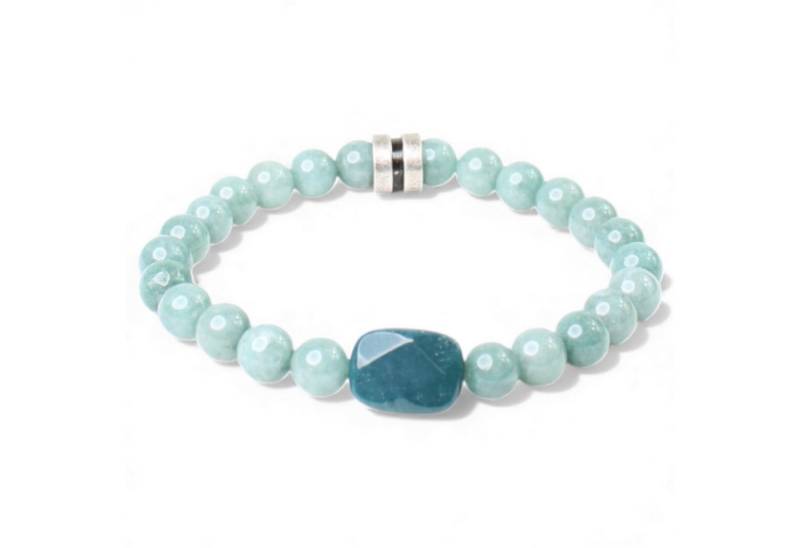 FRONHOFER Perlenarmband 19461, elastisches Herren Armband, Natur- und Lavasteinperlen, Metallteile von FRONHOFER