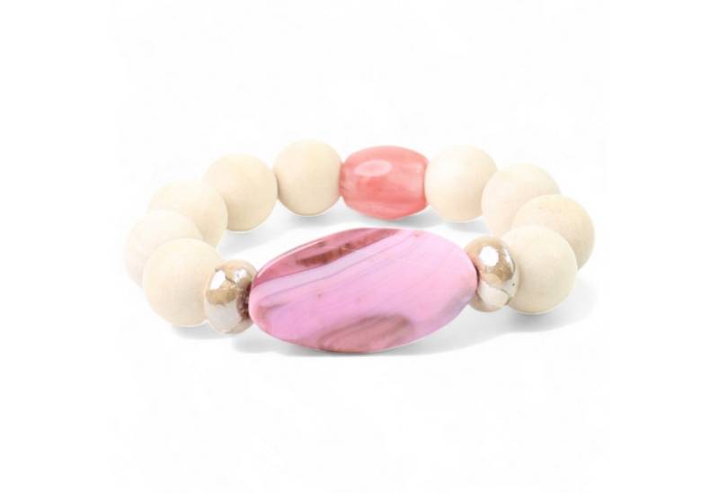 FRONHOFER Perlenarmband 19469, Material: Naturstein, Keramikperlen, Holzperlen, Stil: Boho von FRONHOFER