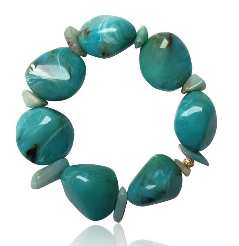 FRONHOFER Perlenarmband Set 19210, Elastisches Armband mit großen Acrylperlen von FRONHOFER
