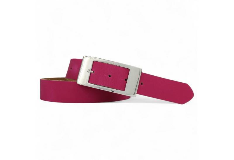 FRONHOFER Taillengürtel 18263 (1-St) Damen Ledergürtel ca. 3,5 cm rechteckige glänzende Dornschnalle, Leder von FRONHOFER