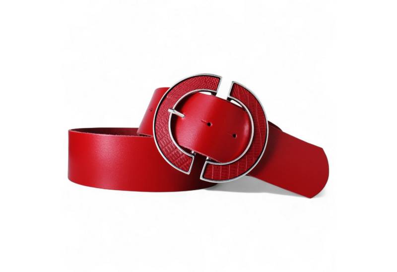 FRONHOFER Taillengürtel 18622 (1-St) Breiter Taillengürtel 5 cm, Kroko Schnalle, echt Leder von FRONHOFER