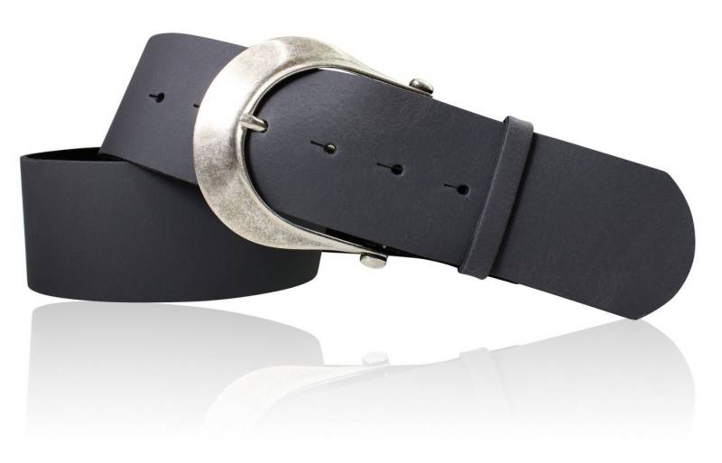 FRONHOFER Taillengürtel 18957 (1-St) breiter Taillengürtel 5,5 cm mit großer Dornschnalle silberfarbig von FRONHOFER