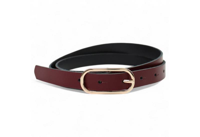 FRONHOFER Taillengürtel 19464 (1-St) schmaler Damen Ledergürtel 2 cm ovale längliche Gürtelschnalle in gold von FRONHOFER