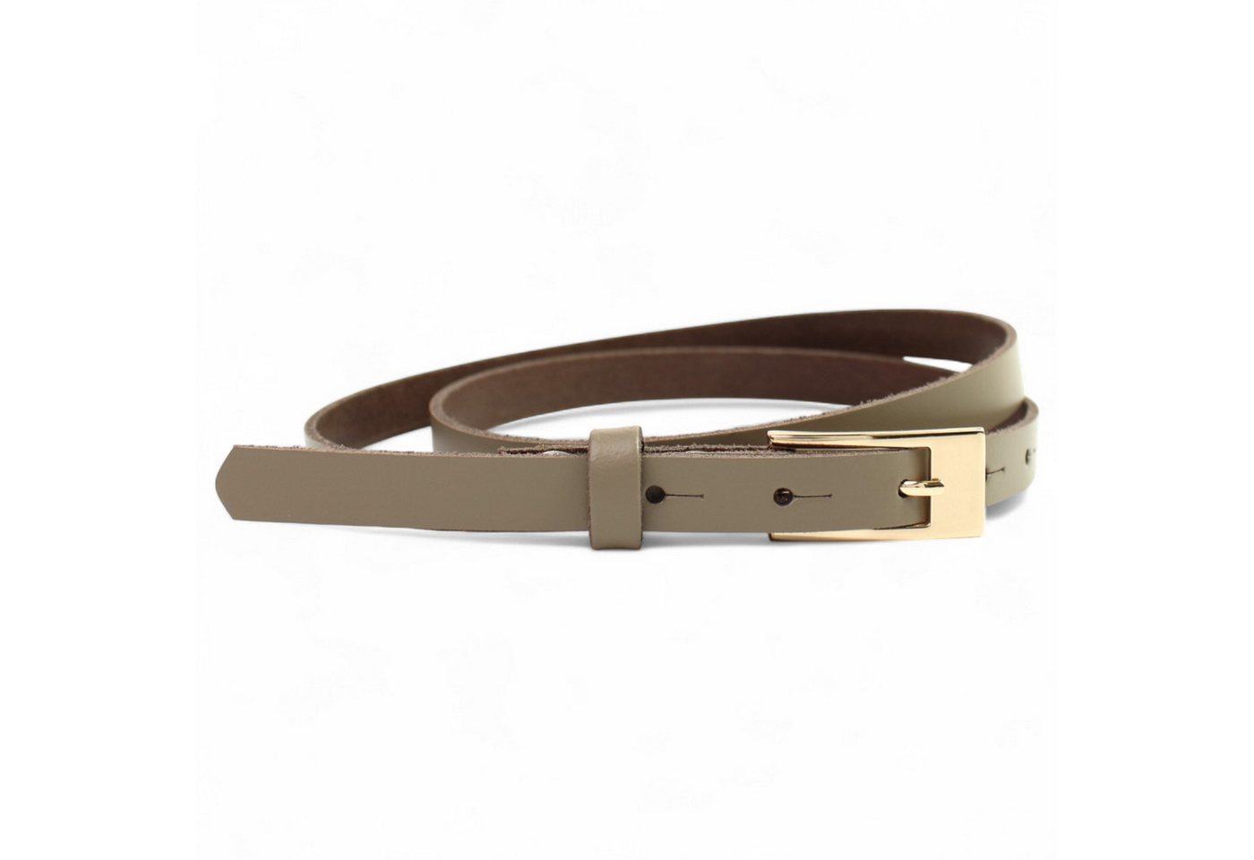 FRONHOFER Taillengürtel 19465 (1-St) sehr schmaler Damen Ledergürtel 1,5 cm vergoldete Schnalle, echt Leder von FRONHOFER