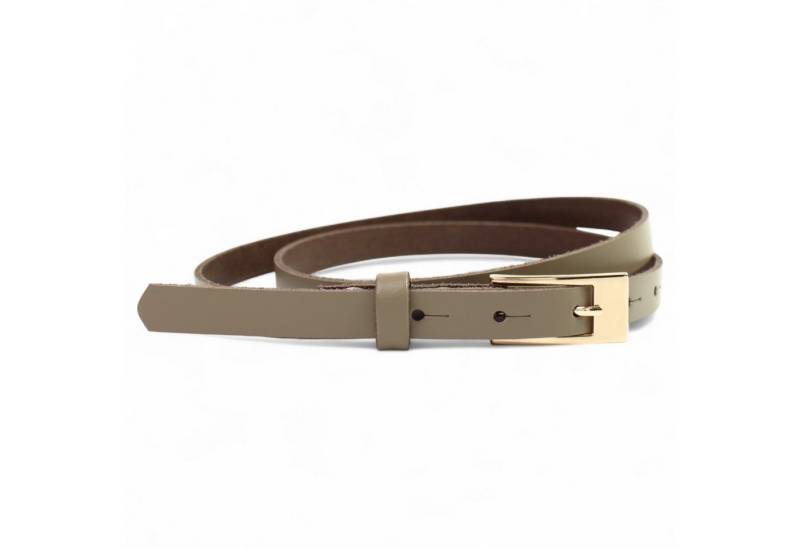 FRONHOFER Taillengürtel 19465 (1-St) sehr schmaler Damen Ledergürtel 1,5 cm vergoldete Schnalle, echt Leder von FRONHOFER