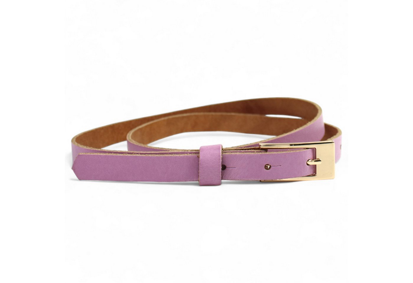 FRONHOFER Taillengürtel 19465 (1-St) sehr schmaler Damen Ledergürtel 1,5 cm vergoldete Schnalle, echt Leder von FRONHOFER