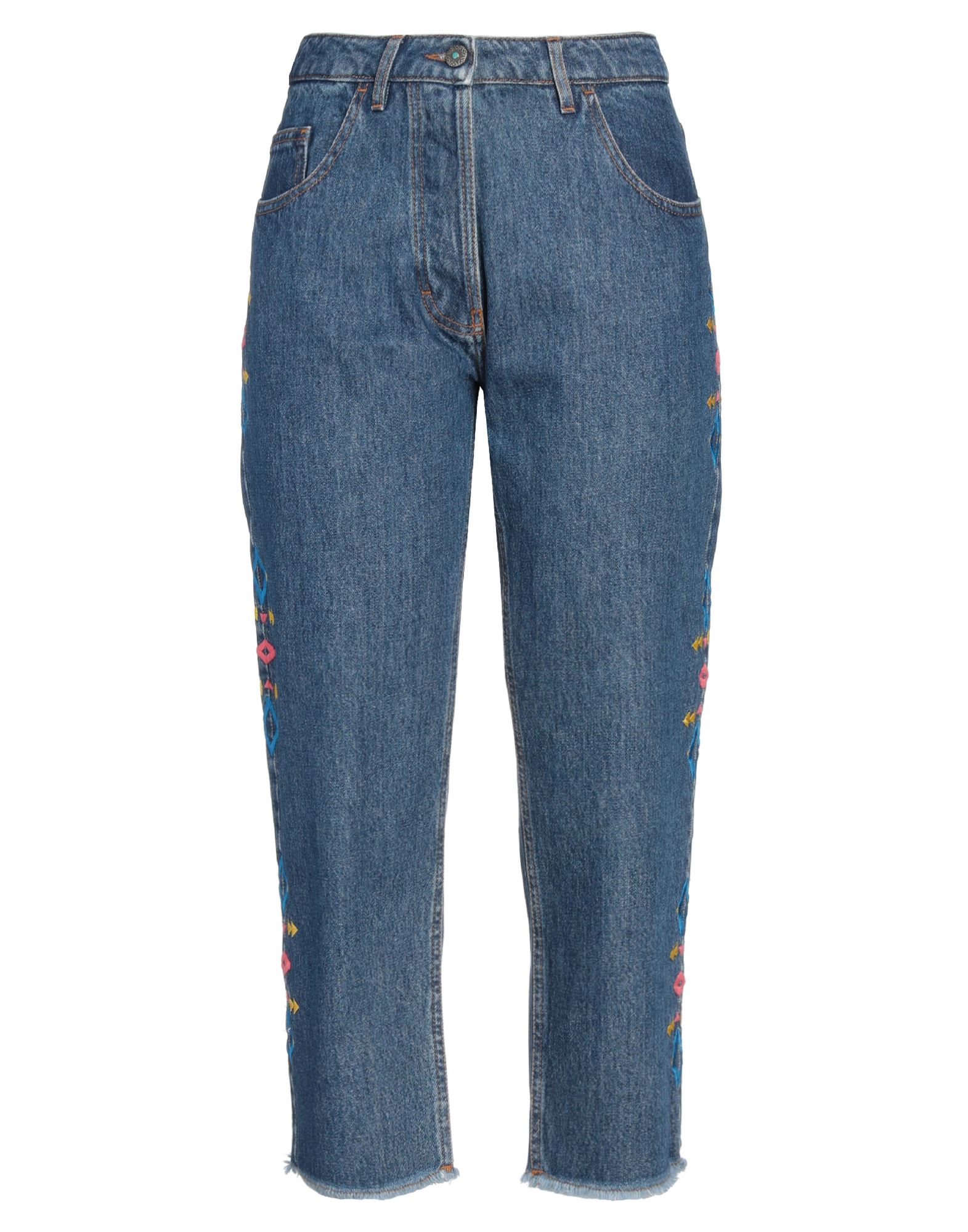 FRONT STREET 8 Cropped Jeans Damen Blau von FRONT STREET 8