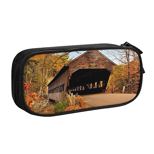 FROON Albany Federmäppchen mit überdachter Brücke, großes Fassungsvermögen, Federmäppchen für Studenten, Schreibwaren-Tasche, Stiftebox, Schreibtisch-Organizer mit glattem Reißverschluss, tragbarer von FROON