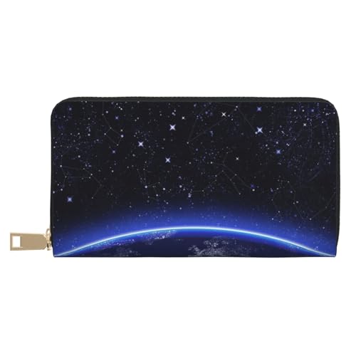 FROON Blaues Sternbild Galaxie lange Kunstleder Clutch Chic Stilvolle Damen Geldbörsen für moderne Frauen Große Kapazität Kartenhalter und Organizer-Taschen Strapazierfähige Geldbörse Handtasche für von FROON