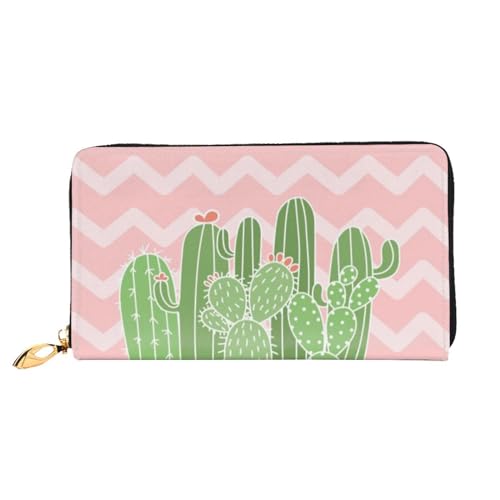 FROON Cactus Desert Lange Clutch Geldbörse Leder Geldbörsen Clutch Leder Geldbörsen Mode Leder Geldtasche Lange Bifold Leder Billfold, Schwarz , Einheitsgröße von FROON