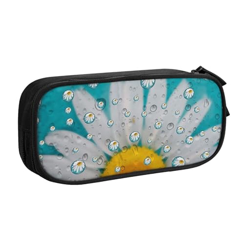 FROON Federmäppchen für Schule, Bürobedarf, Gänseblümchen, großes Fassungsvermögen, Federmäppchen für Studenten, Schreibwaren-Tasche, Schreibtisch-Organizer mit glattem Reißverschluss, tragbarer von FROON