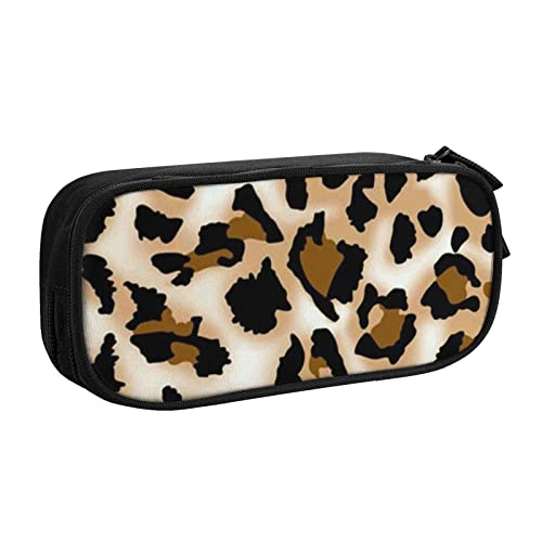 FROON Federmäppchen für Schule, Bürobedarf, Leopardenmuster, großes Fassungsvermögen, Federmäppchen für Studenten, Schreibwaren-Tasche, Schreibtisch-Organizer mit glattem Reißverschluss, tragbarer von FROON