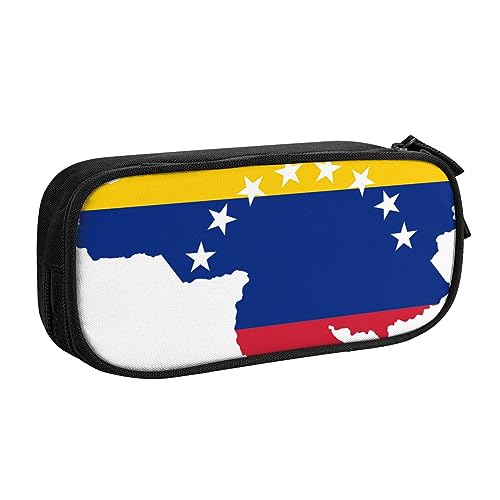 FROON Federmäppchen für Schule, Bürobedarf, Venezuela-Flagge, großes Fassungsvermögen, Federmäppchen für Studenten, Schreibwaren-Tasche, Stiftebox, Schreibtisch-Organizer mit glattem Reißverschluss, von FROON