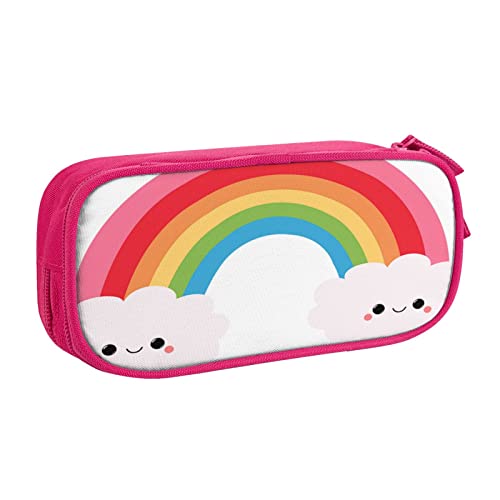 FROON Federmäppchen für Schule, Bürobedarf, kleines Regenbogen-Design, großes Fassungsvermögen, Federmäppchen für Studenten, Schreibwaren-Tasche, Schreibtisch-Organizer mit glattem Reißverschluss, von FROON