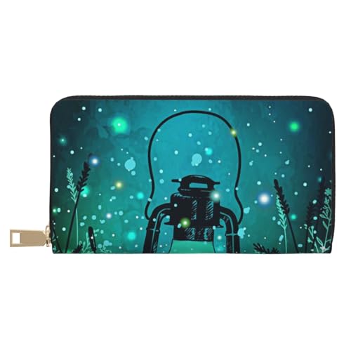 FROON Fireflies and Lantern Lange Kunstleder-Clutch, schick, stilvolle Damengeldbörsen für moderne Frauen, großes Fassungsvermögen, Kartenhalter und Organizer-Taschen, strapazierfähige Geldbörse, von FROON