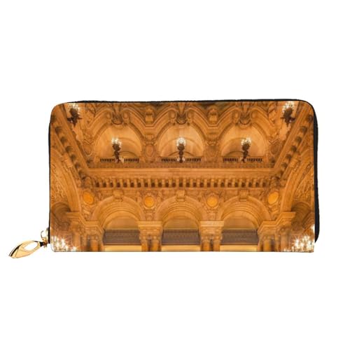 FROON Lange Handheld Leder Geldbörse Mode Europäische Goldene Gothic Brieftasche Business Leder Pocketbook Geldtasche für Geschenke, Schwarz , Einheitsgröße von FROON