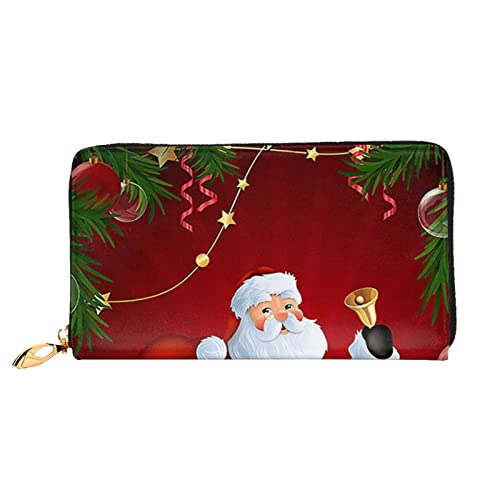 FROON Lange Handheld Leder Geldbörse Mode Nette Weihnachtsmann Brieftasche Business Leder Pocketbook Geldtasche für Geschenke, Schwarz , Einheitsgröße von FROON