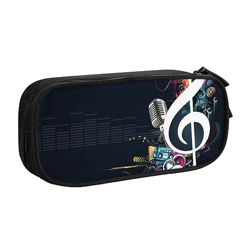 FROON Tasche für Schule, Büro, Musiknoten, großes Fassungsvermögen, Federmäppchen für Studenten, Schreibwaren-Tasche, Schreibtisch-Organizer mit glattem Reißverschluss, tragbarer Bleistift, Schwarz , von FROON