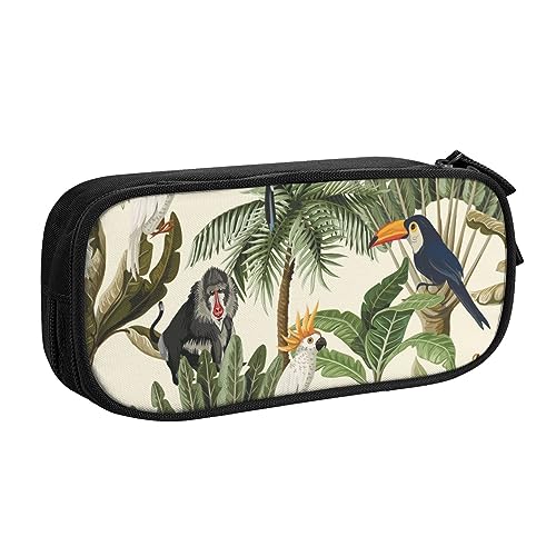 FROON Tasche für Schule, Bürobedarf, Bäume und Tiere, großes Fassungsvermögen, Federmäppchen für Studenten, Schreibwaren-Tasche, Stiftebox, Schreibtisch-Organizer mit glattem Reißverschluss, tragbarer von FROON