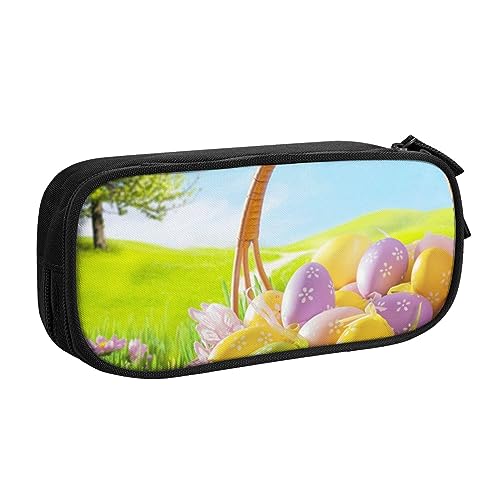 FROON Tasche für Schule, Bürobedarf, Frohe Ostern, großes Fassungsvermögen, Federmäppchen für Studenten, Schreibwaren-Tasche, Schreibtisch-Organizer mit glattem Reißverschluss, tragbarer Bleistift, von FROON
