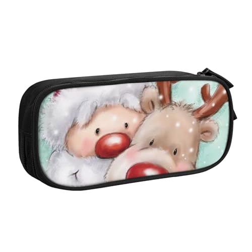 FROON Tasche für Schule, Bürobedarf, Frohe Weihnachten, großes Fassungsvermögen, Federmäppchen für Studenten, Schreibwaren-Tasche, Schreibtisch-Organizer mit glattem Reißverschluss, tragbarer von FROON