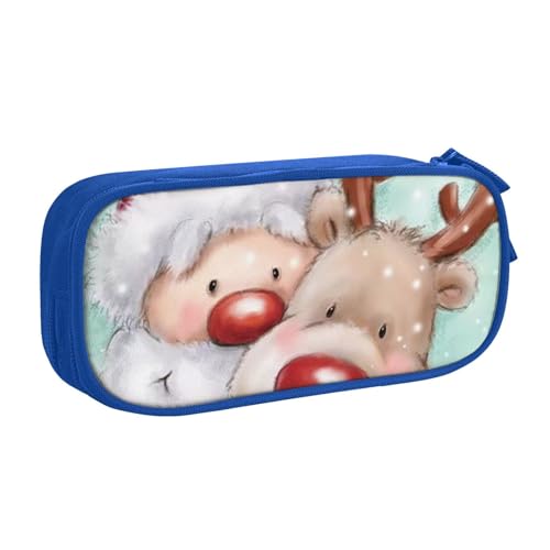 FROON Tasche für Schule, Bürobedarf, Frohe Weihnachten, großes Fassungsvermögen, Federmäppchen für Studenten, Schreibwaren-Tasche, Schreibtisch-Organizer mit glattem Reißverschluss, tragbarer von FROON