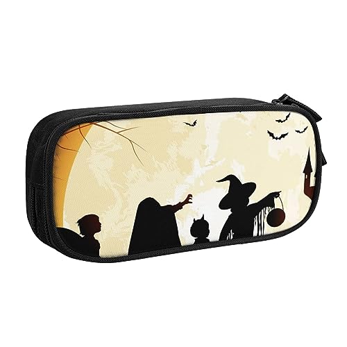 FROON Tasche für Schule, Bürobedarf, Halloween, Kürbis, großes Fassungsvermögen, Federmäppchen für Studenten, Schreibwaren-Tasche, Stiftebox, Schreibtisch-Organizer mit glattem Reißverschluss, von FROON
