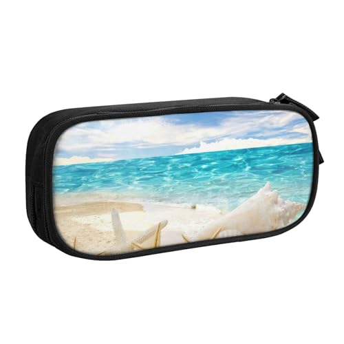 FROON Tasche für Schule, Bürobedarf, Ozean, Strand, großes Fassungsvermögen, Federmäppchen für Studenten, Schreibwaren-Tasche, Schreibtisch-Organizer mit glattem Reißverschluss, tragbarer Bleistift, von FROON