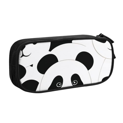 FROON Tasche für Schule, Bürobedarf, Panda, großes Fassungsvermögen, Federmäppchen für Studenten, Schreibwaren-Tasche, Schreibtisch-Organizer mit glattem Reißverschluss, tragbarer Bleistift, Schwarz , von FROON