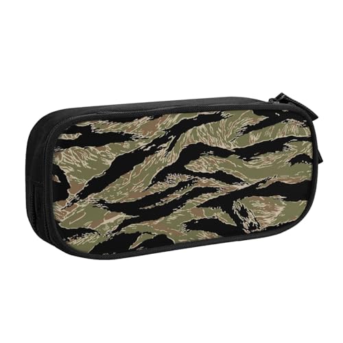 FROON Tasche für Schule, Bürobedarf, Tiger-Streifen, Camouflage, großes Fassungsvermögen, Federmäppchen für Studenten, Schreibwaren-Tasche, Stiftebox, Schreibtisch-Organizer mit glattem von FROON