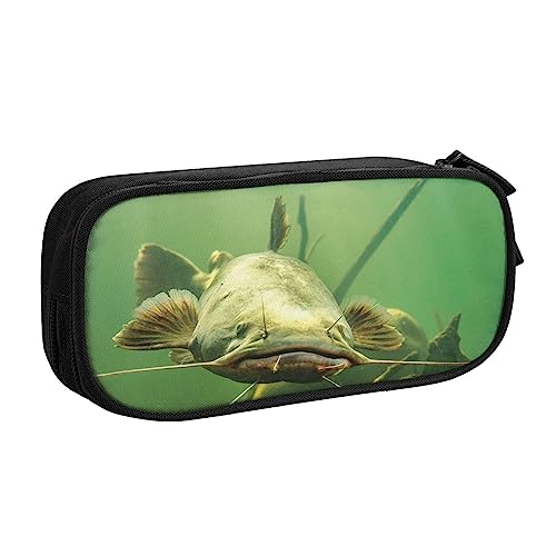 FROON Tasche für Schule, Bürobedarf, Unterwasserwels, großes Fassungsvermögen, Federmäppchen für Studenten, Schreibwaren-Tasche, Stiftebox, Schreibtisch-Organizer mit glattem Reißverschluss, tragbarer von FROON