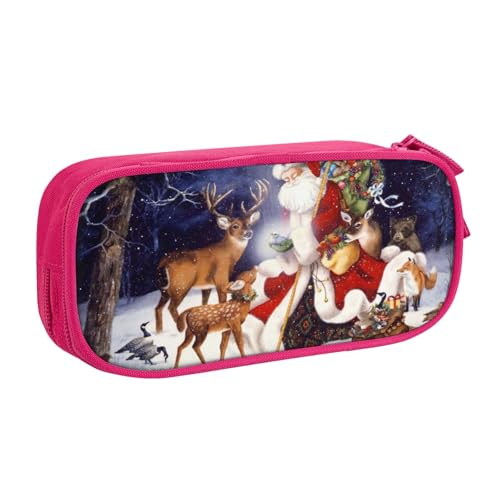 FROON Tasche für Schule, Bürobedarf, Weihnachten, Hirsch, großes Fassungsvermögen, Federmäppchen für Studenten, Schreibwaren-Tasche, Stiftebox, Schreibtisch-Organizer mit glattem Reißverschluss, von FROON