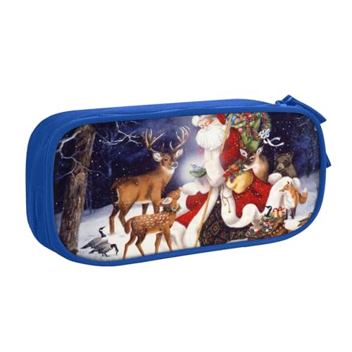 FROON Tasche für Schule, Bürobedarf, Weihnachten, Hirsch, großes Fassungsvermögen, Federmäppchen für Studenten, Schreibwaren-Tasche, Stiftebox, Schreibtisch-Organizer mit glattem Reißverschluss, von FROON