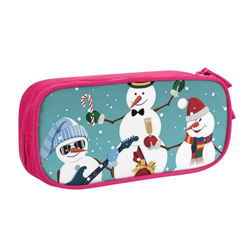 FROON Tasche für Schule, Bürobedarf, Weihnachten, Schneemann, großes Fassungsvermögen, Federmäppchen für Studenten, Schreibwaren-Tasche, Stiftebox, Schreibtisch-Organizer mit glattem Reißverschluss, von FROON