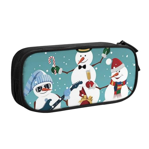 FROON Tasche für Schule, Bürobedarf, Weihnachten, Schneemann, großes Fassungsvermögen, Federmäppchen für Studenten, Schreibwaren-Tasche, Stiftebox, Schreibtisch-Organizer mit glattem Reißverschluss, von FROON