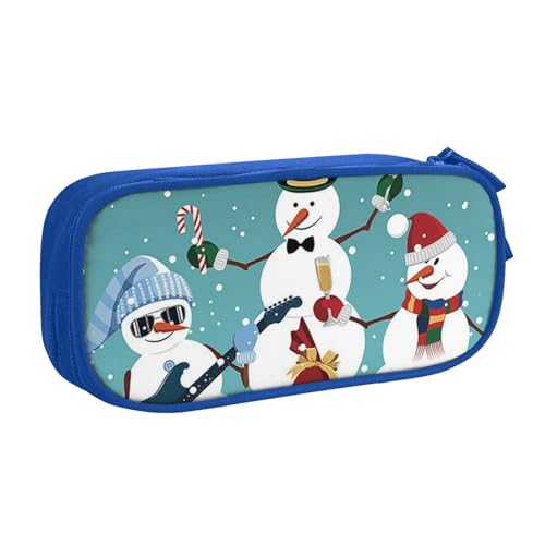 FROON Tasche für Schule, Bürobedarf, Weihnachten, Schneemann, großes Fassungsvermögen, Federmäppchen für Studenten, Schreibwaren-Tasche, Stiftebox, Schreibtisch-Organizer mit glattem Reißverschluss, von FROON