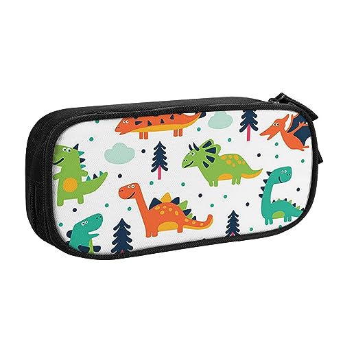 FROON Tasche für Schule, Bürobedarf, bunte Dinosaurier, großes Fassungsvermögen, Federmäppchen für Studenten, Schreibwaren-Tasche, Schreibtisch-Organizer mit glattem Reißverschluss, tragbarer von FROON