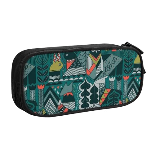 FROON Tasche für Schule, Bürobedarf, grüne Tiere, großes Fassungsvermögen, Federmäppchen für Studenten, Schreibwaren-Tasche, Schreibtisch-Organizer mit glattem Reißverschluss, tragbarer Bleistift, von FROON