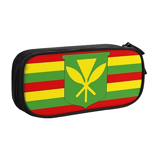 FROON Tasche für Schule, Bürobedarf, hawaiianische Flagge, großes Fassungsvermögen, Federmäppchen für Studenten, Schreibwaren-Tasche, Stiftebox, Schreibtisch-Organizer mit glattem Reißverschluss, von FROON