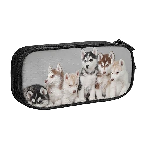 FROON Tasche für Schule, Bürobedarf, schöne Hunde, großes Fassungsvermögen, Federmäppchen für Studenten, Schreibwaren-Tasche, Schreibtisch-Organizer mit glattem Reißverschluss, tragbarer Bleistift, von FROON