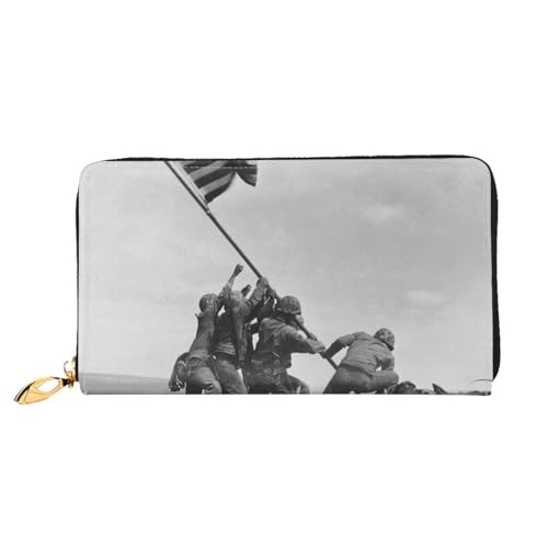 FROON Vereinigte Staaten Marine Lange Kupplung Brieftasche Leder Geldbörsen Clutch Leder Brieftaschen Mode Leder Geldtasche Lange Bifold Leder Billfold, Schwarz , Einheitsgröße von FROON