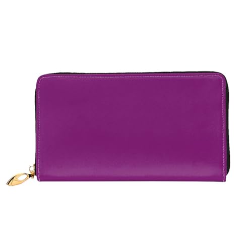 FROON Wei Lila Lange Clutch Geldbörse Leder Geldbörsen Clutch Leder Geldbörsen Mode Leder Geldtasche Lange Bifold Leder Billfold, Schwarz , Einheitsgröße von FROON