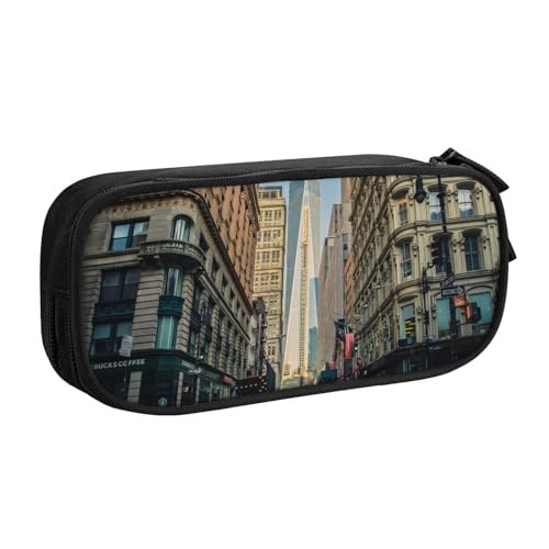 Federmäppchen für Schule, Bürobedarf, Straßen von New York City, großes Fassungsvermögen, Federmäppchen für Studenten, Schreibwaren-Tasche, Stiftebox, Schreibtisch-Organizer mit glattem von FROON