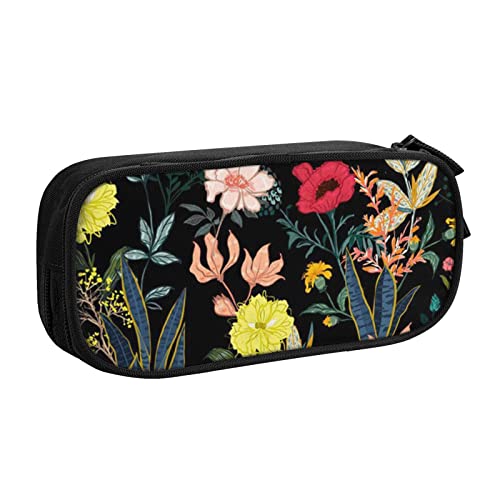 Federmäppchen für Schule, Bürobedarf, buntes Boho-Blumenmuster, großes Fassungsvermögen, Federmäppchen für Studenten, Schreibwaren-Tasche, Stiftebox, Schreibtisch-Organizer mit glattem Reißverschluss, von FROON