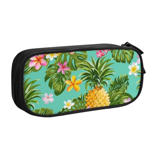 Federmäppchen für Schule, Bürobedarf, tropische Früchte, Ananas, großes Fassungsvermögen, Federmäppchen für Studenten, Schreibwaren-Tasche, Stiftebox, Schreibtisch-Organizer mit glattem von FROON